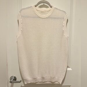 Cream Knit Sweater Vest